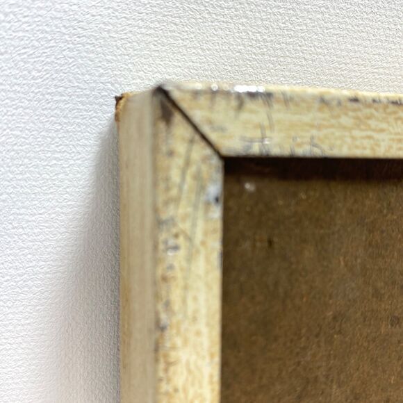 Vintage MCM Metalcraft 3D Picture Art Season Autumn Gold Pastel Woman Cupid Oak - Picture 10 of 14